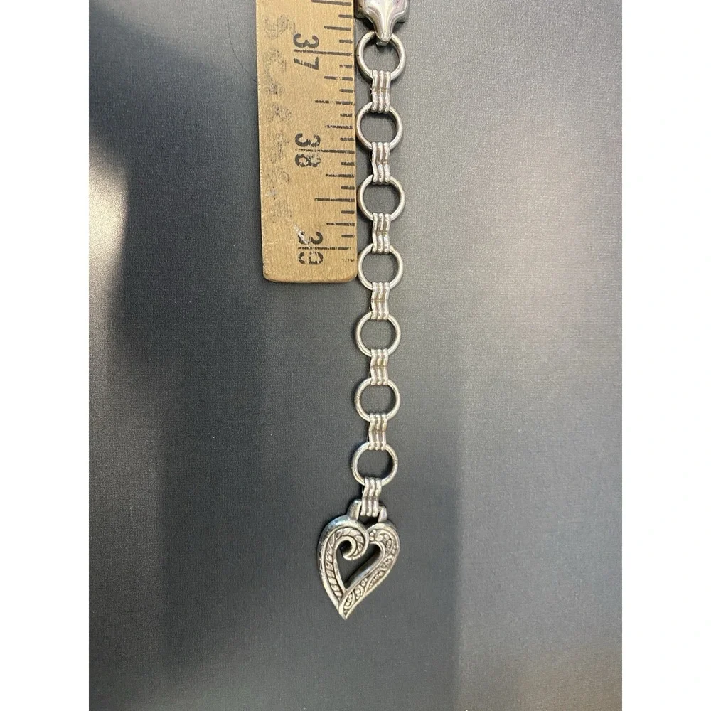 BRIGHTON Bali Hai Silver Tone Chain Belt M 30